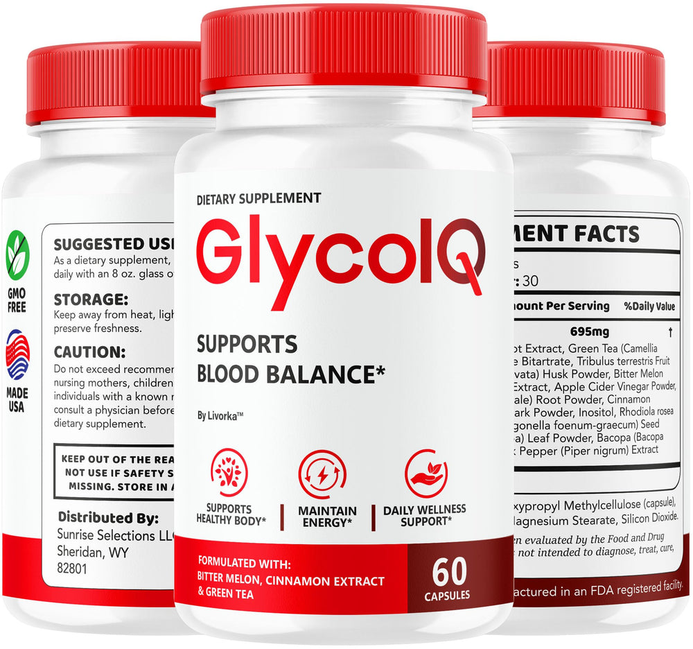 GlycoIQ bottle resting beside a healthy breakfast to start the day.