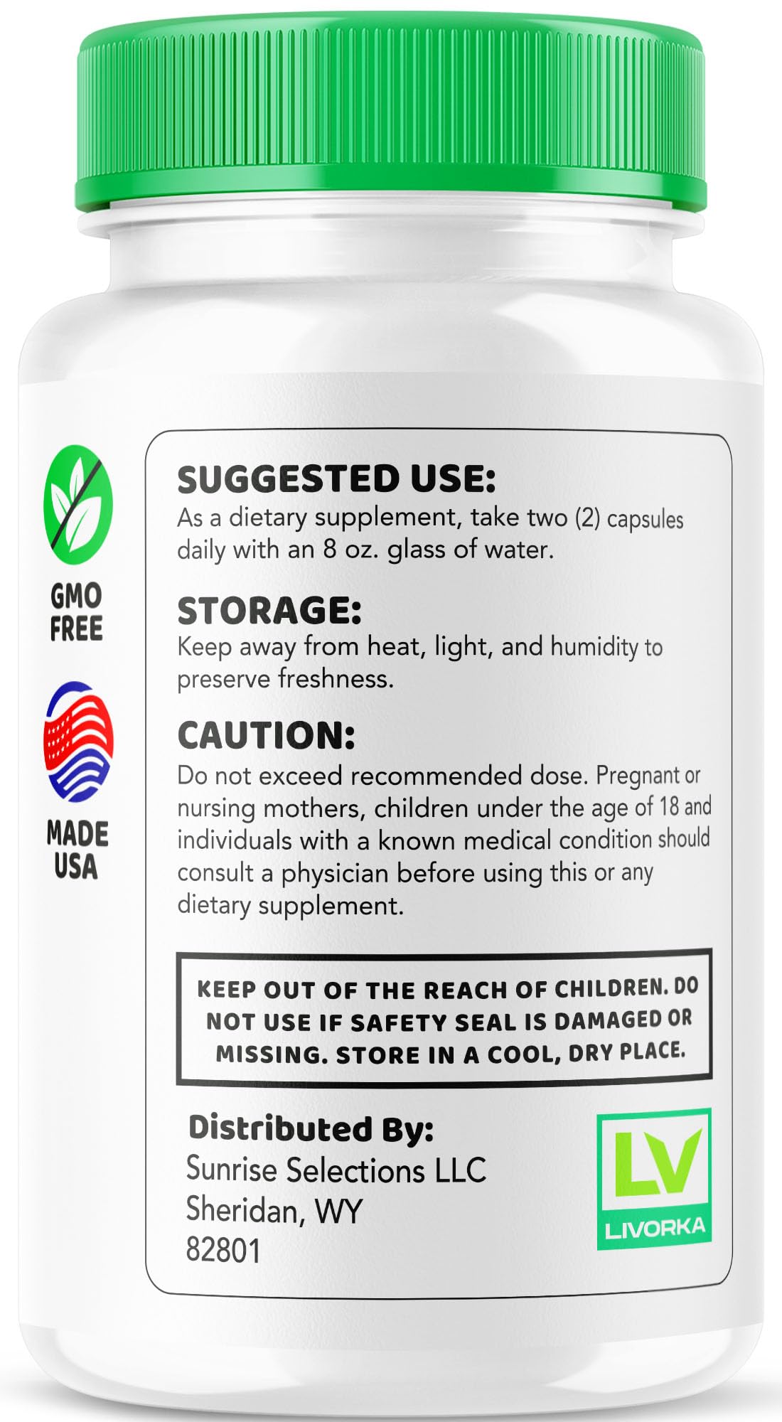 LIVORKA Glycol supplement pills closeup emphasizes premium capsules