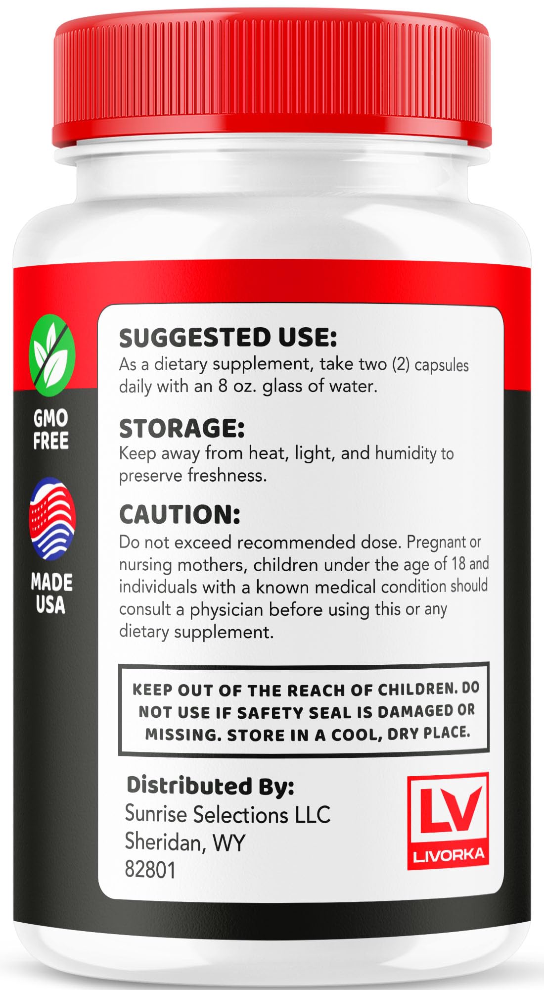 LIVORKA Glycowize bottle with water suggests a simple daily routine after meals.