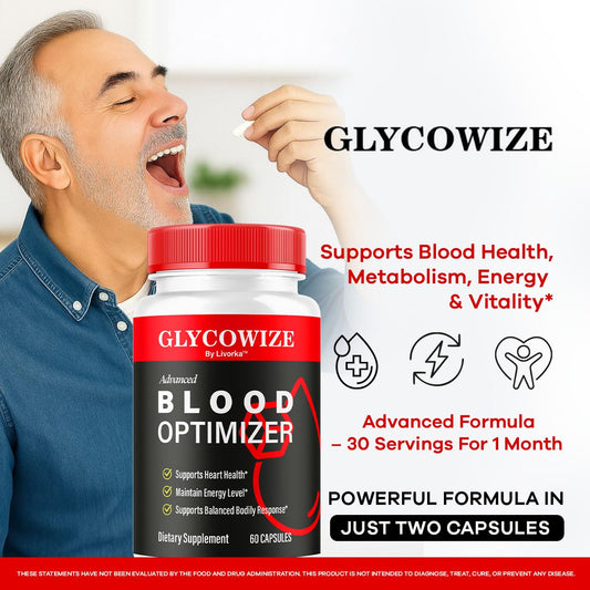 LIVORKA Glycowize capsules close-up emphasizes convenient daily use for ongoing support.