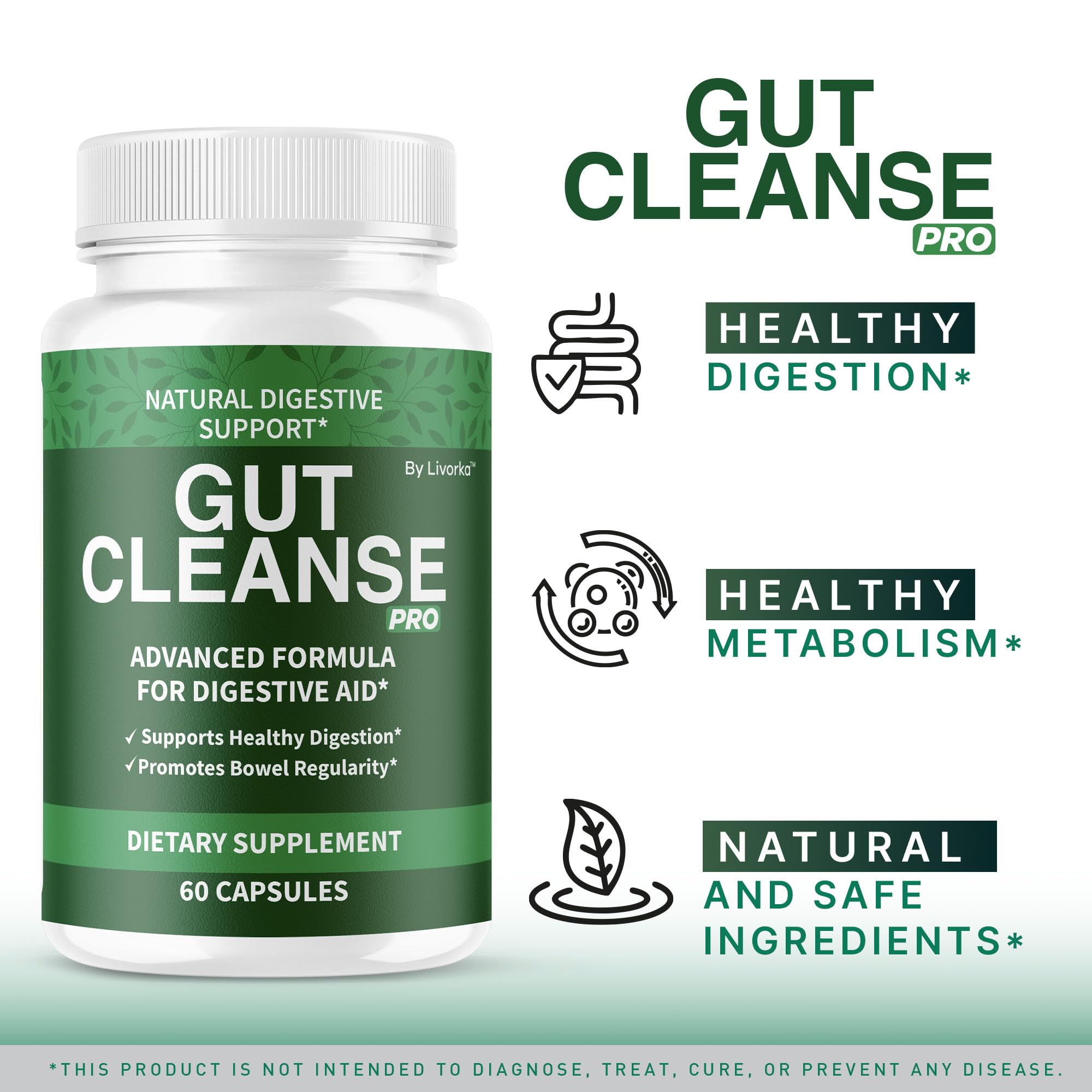 Close-up of Gut Cleanse Pro capsules for gut health support.