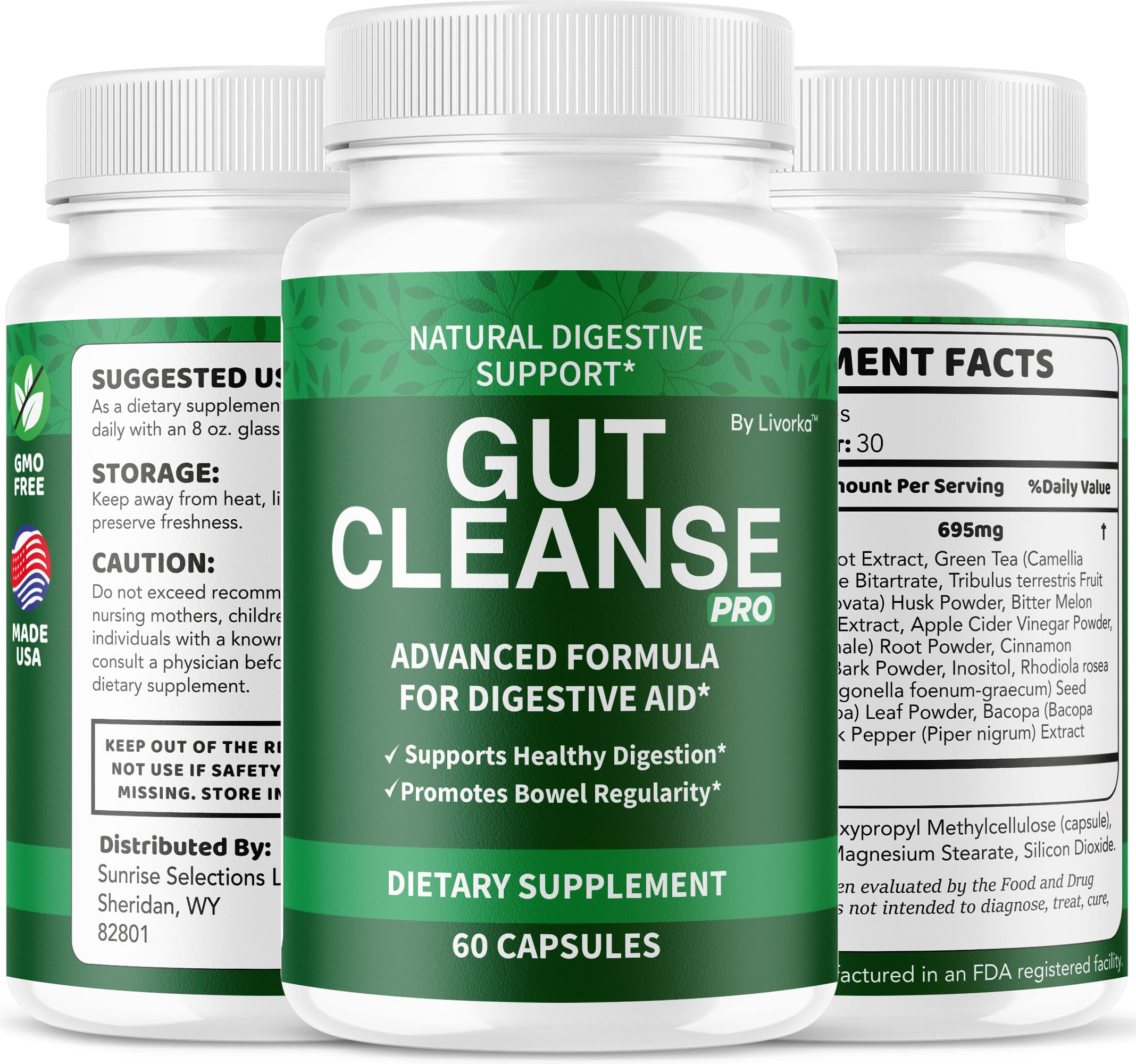 Hands holding LIVORKA Gut Cleanse Pro capsules for routine use.