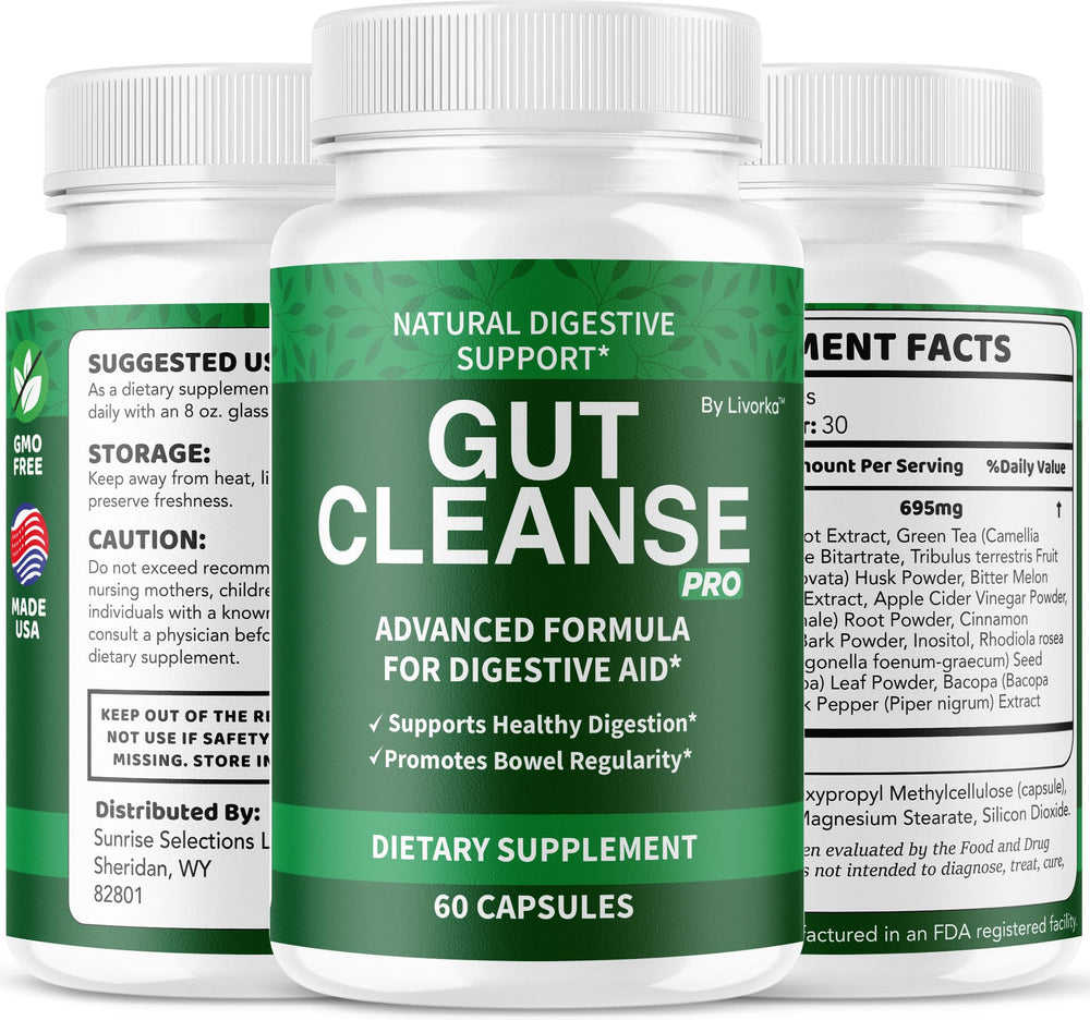 Hands holding LIVORKA Gut Cleanse Pro capsules for routine use.