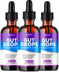 LIVORKA Gut Drops bottle front view highlighting premium liquid gut support