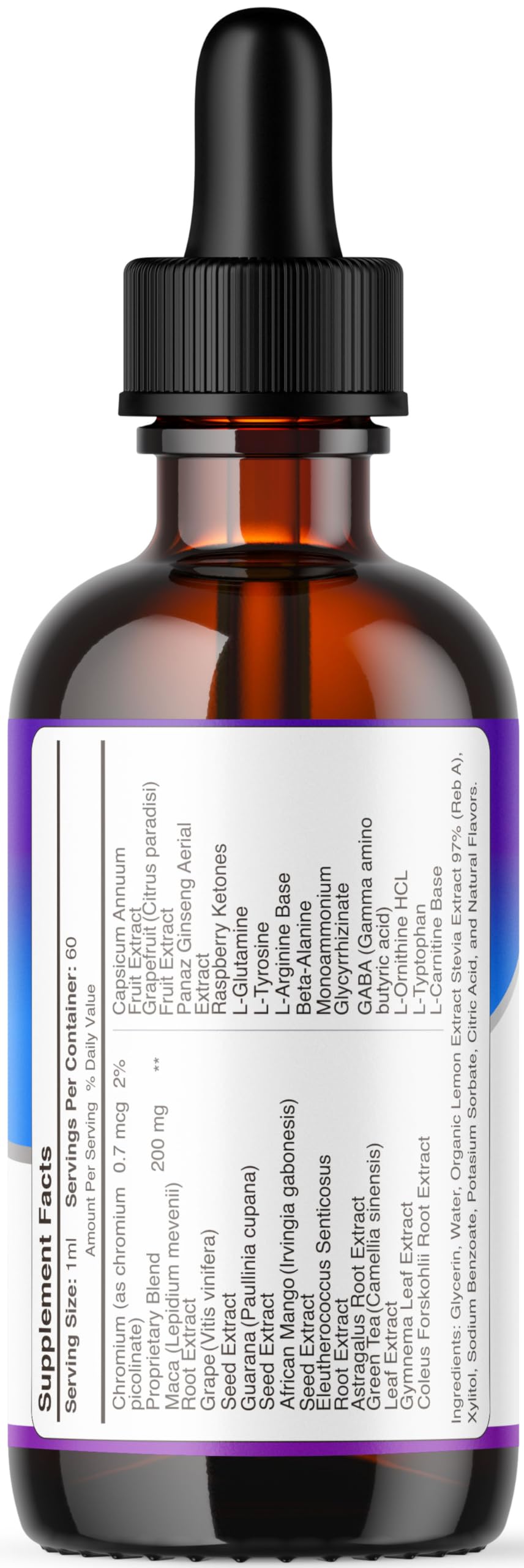 LIVORKA Gut Drops ingredients closeup showing natural formula