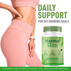 HarmoSlim capsules closeup highlights natural ingredients.