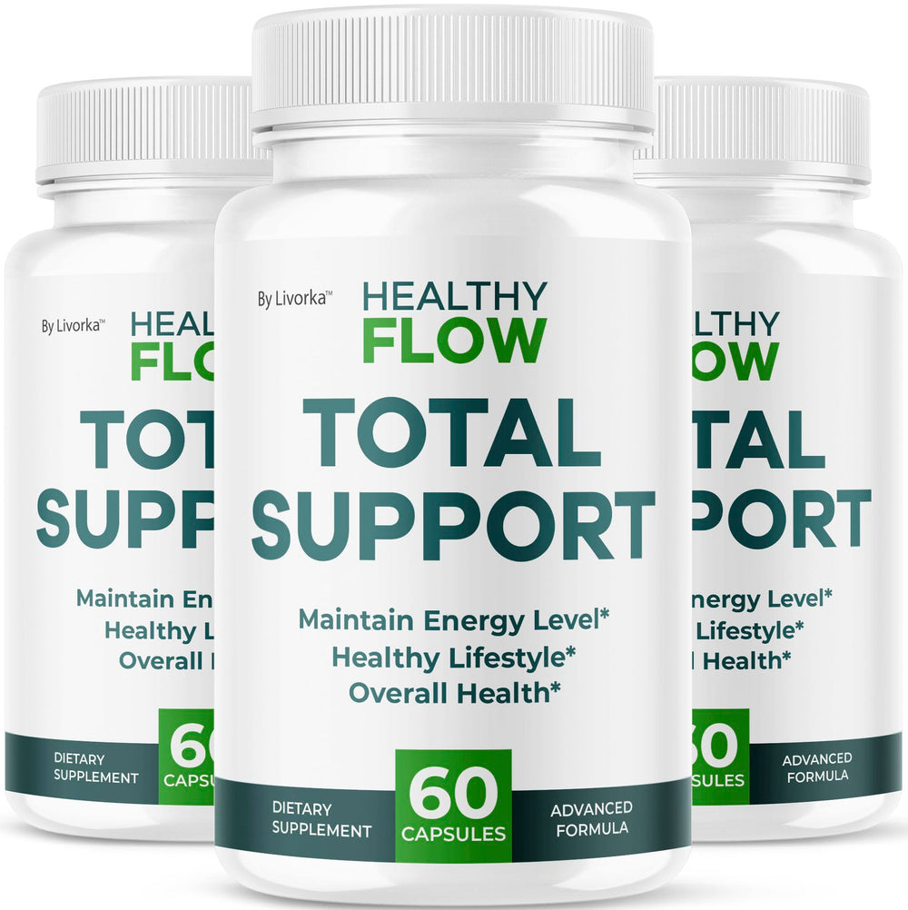 LIVORKA Healthy Flow bottle on shelf supports daily wellness with easy to take capsules.