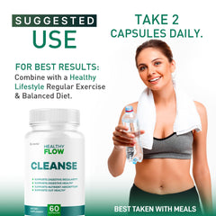 LIVORKA Healthy Flow Cleanse packaging shows natural digestive support formula
