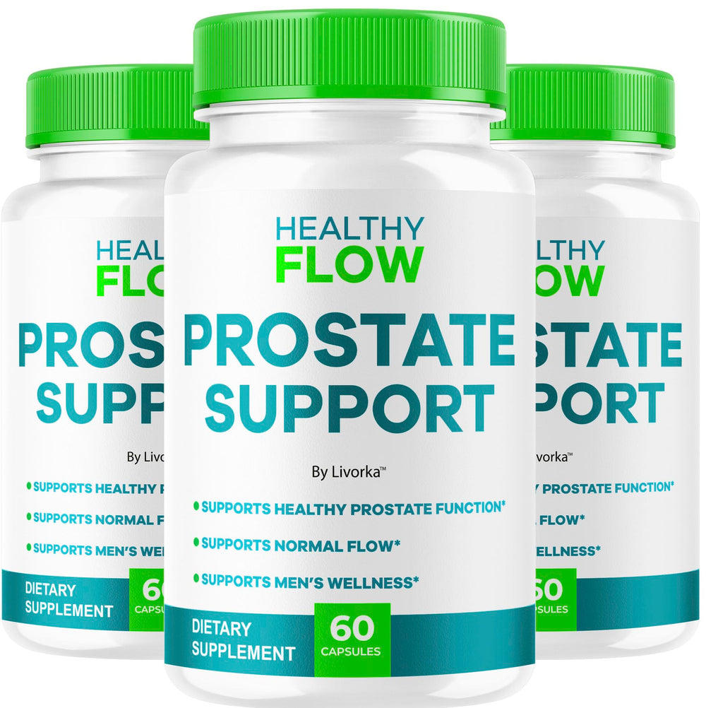 LIVORKA Healthy Flow Prostate Support bottle front view for daily balance.