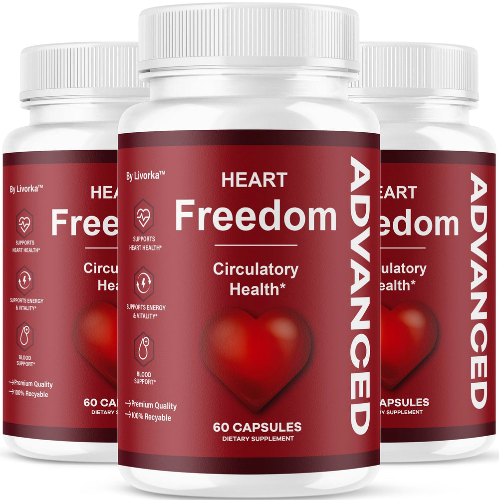 Livorka Heart Freedom bottle front view with capsules for daily wellness support