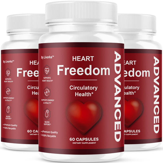 Livorka Heart Freedom bottle front view with capsules for daily wellness support