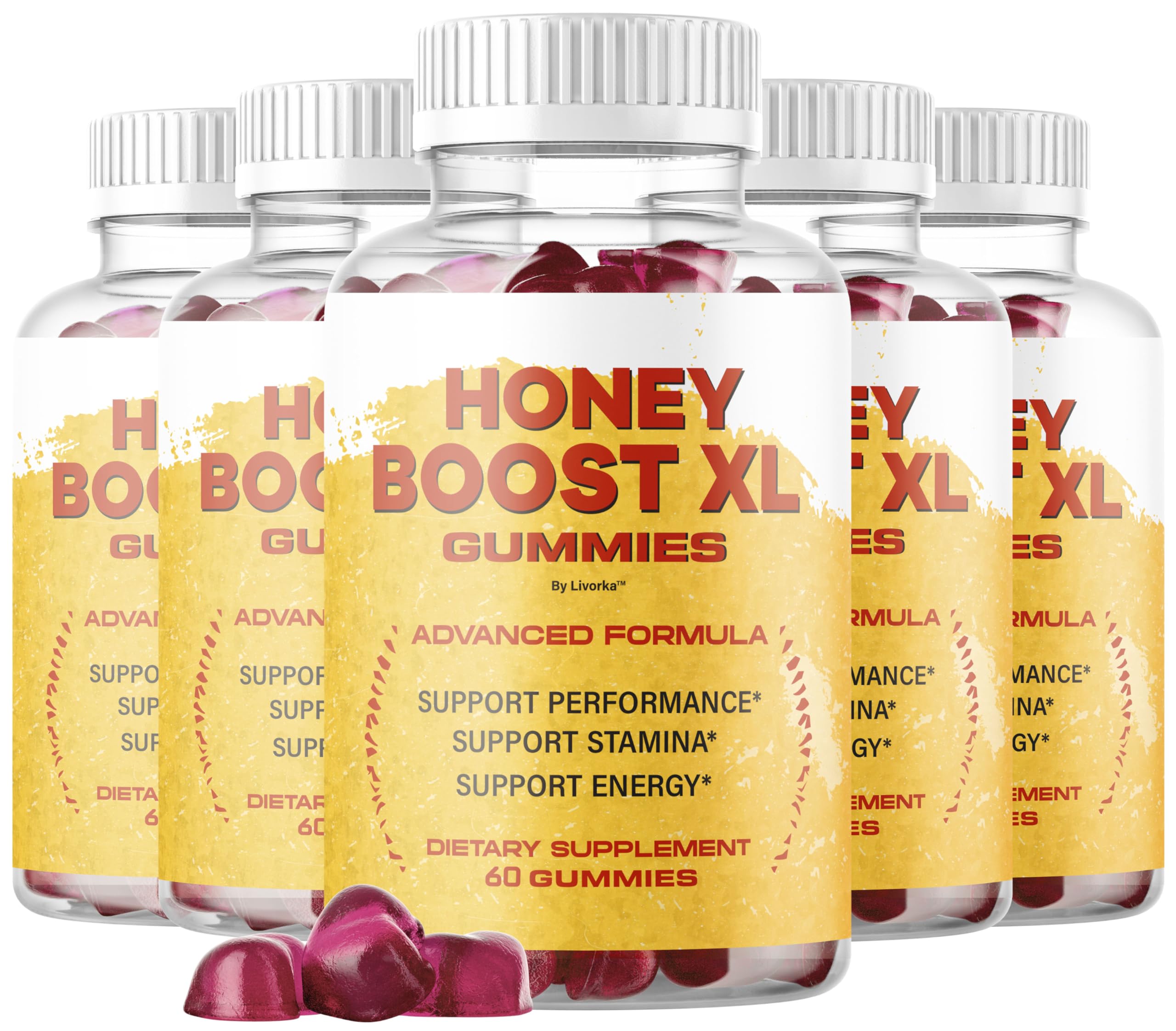 LIVORKA Honey Boost XL Gummies bottle for daily wellness support.