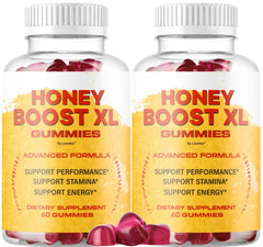 LIVORKA Honey Boost XL gummies bottle promotes daily wellness with convenient on-the-go consumption.