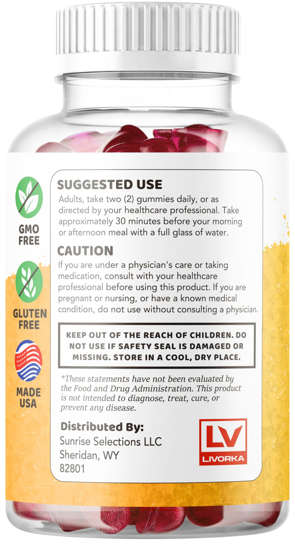LIVORKA Honey Boost XL gummies serving cup ready for daily dose.