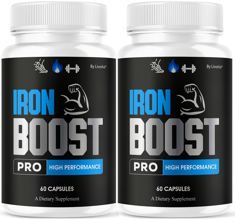 LIVORKA Iron Boost Pro bottle front, daily energy support