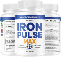 LIVORKA Iron Pulse Max 5-pack display highlights value for daily supplementation.