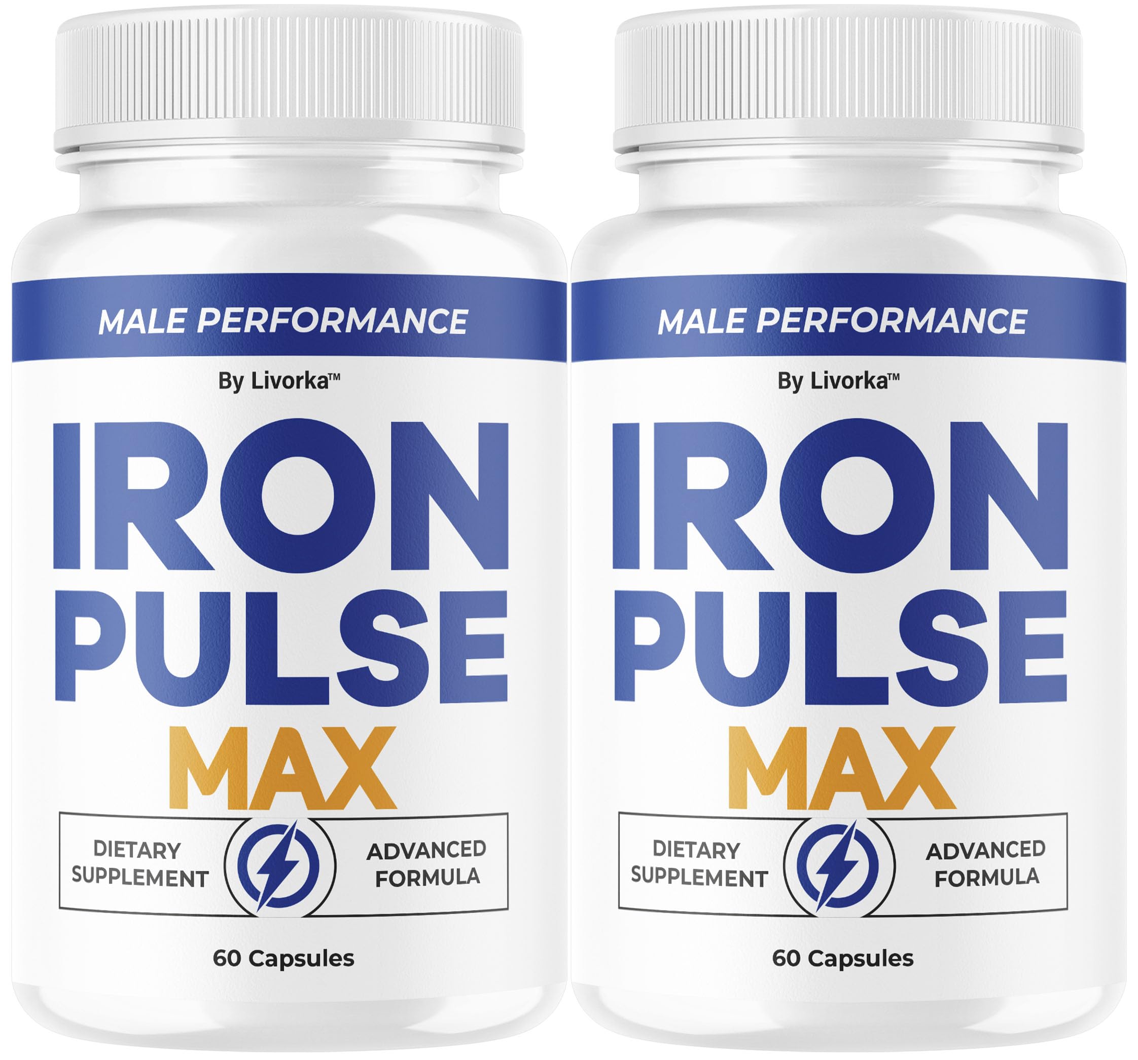 LIVORKA Iron Pulse Max bottle on a counter supports daily wellness routines