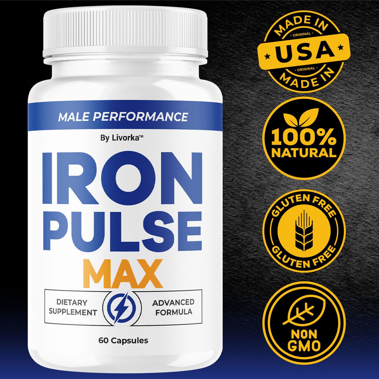 LIVORKA Iron Pulse Max capsules in hand for on-the-go supplementation.