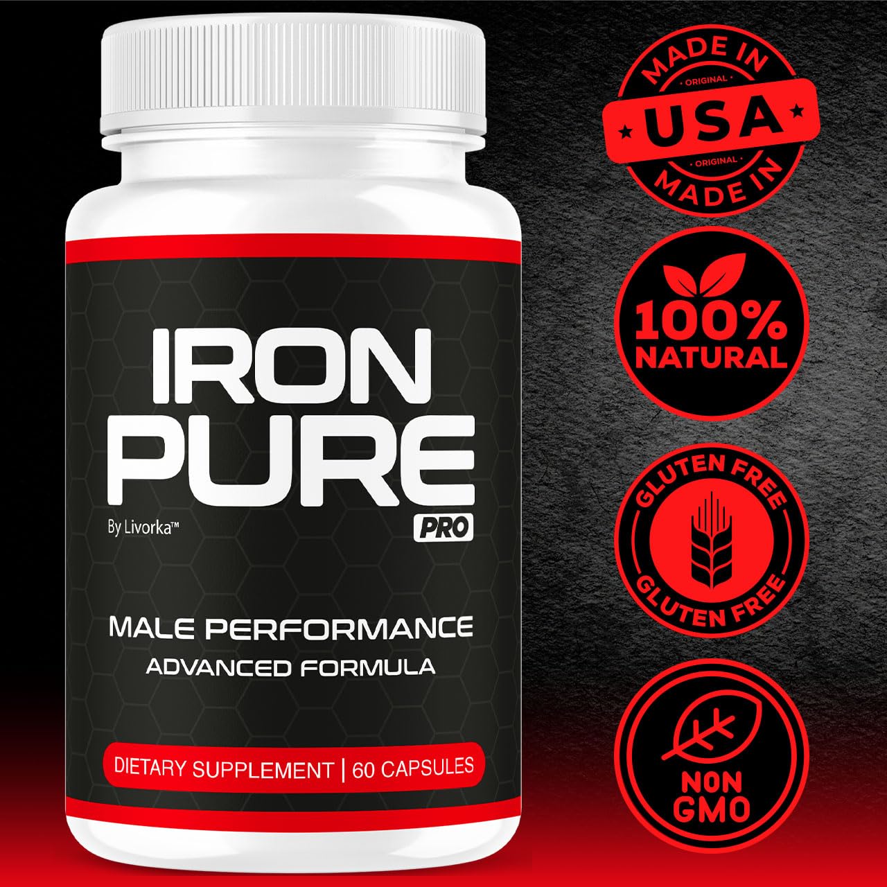 LIVORKA Iron Pure Pro two-month supply stacked for value and consistency.
