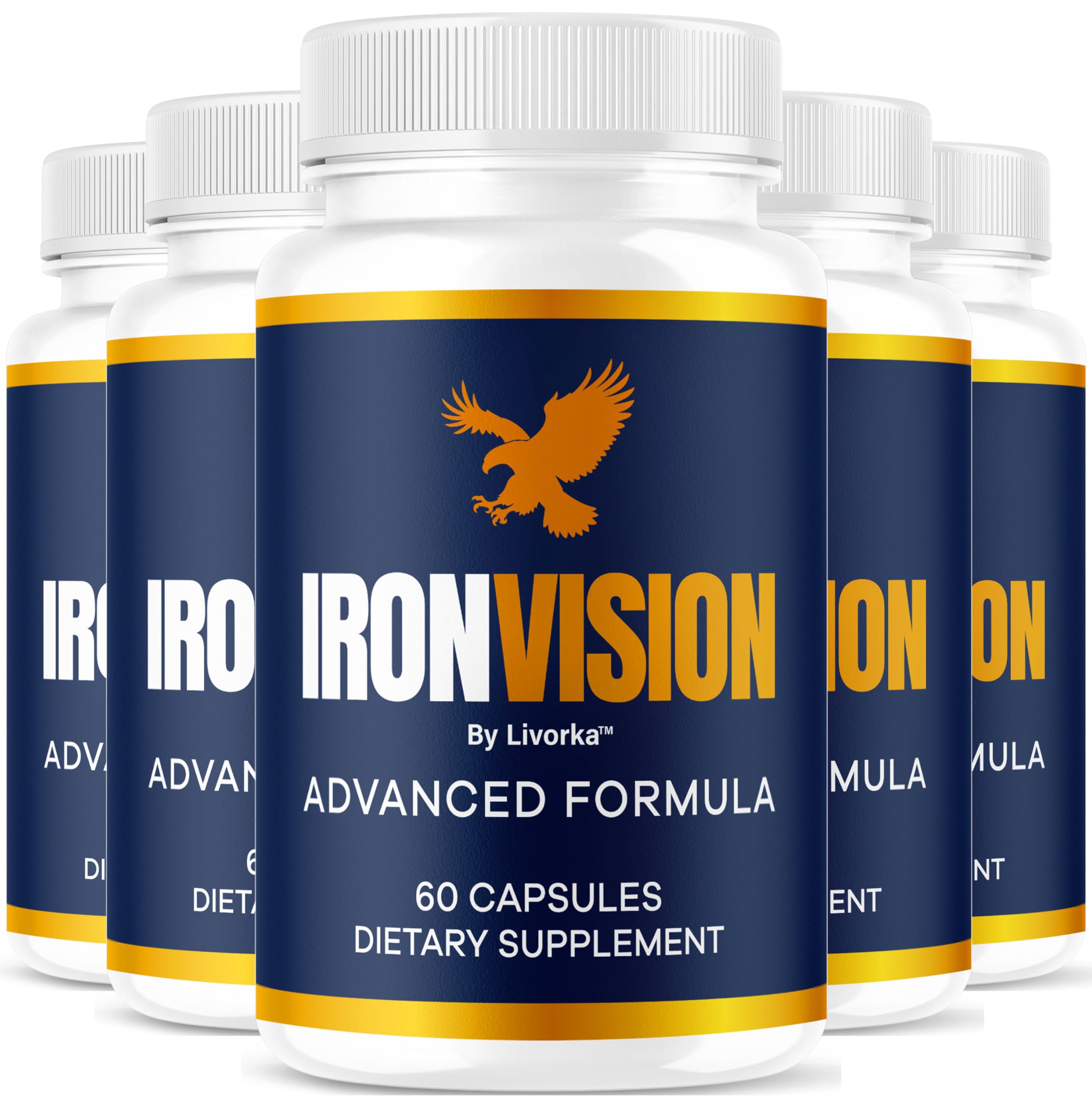 LIVORKA Iron Vision bottle front view for daily wellness support