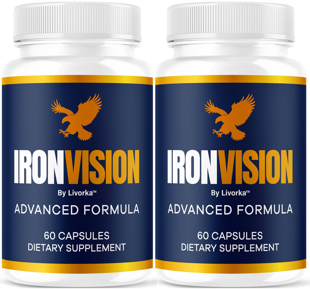 LIVORKA Iron Vision bottle packaging signals premium eye wellness.