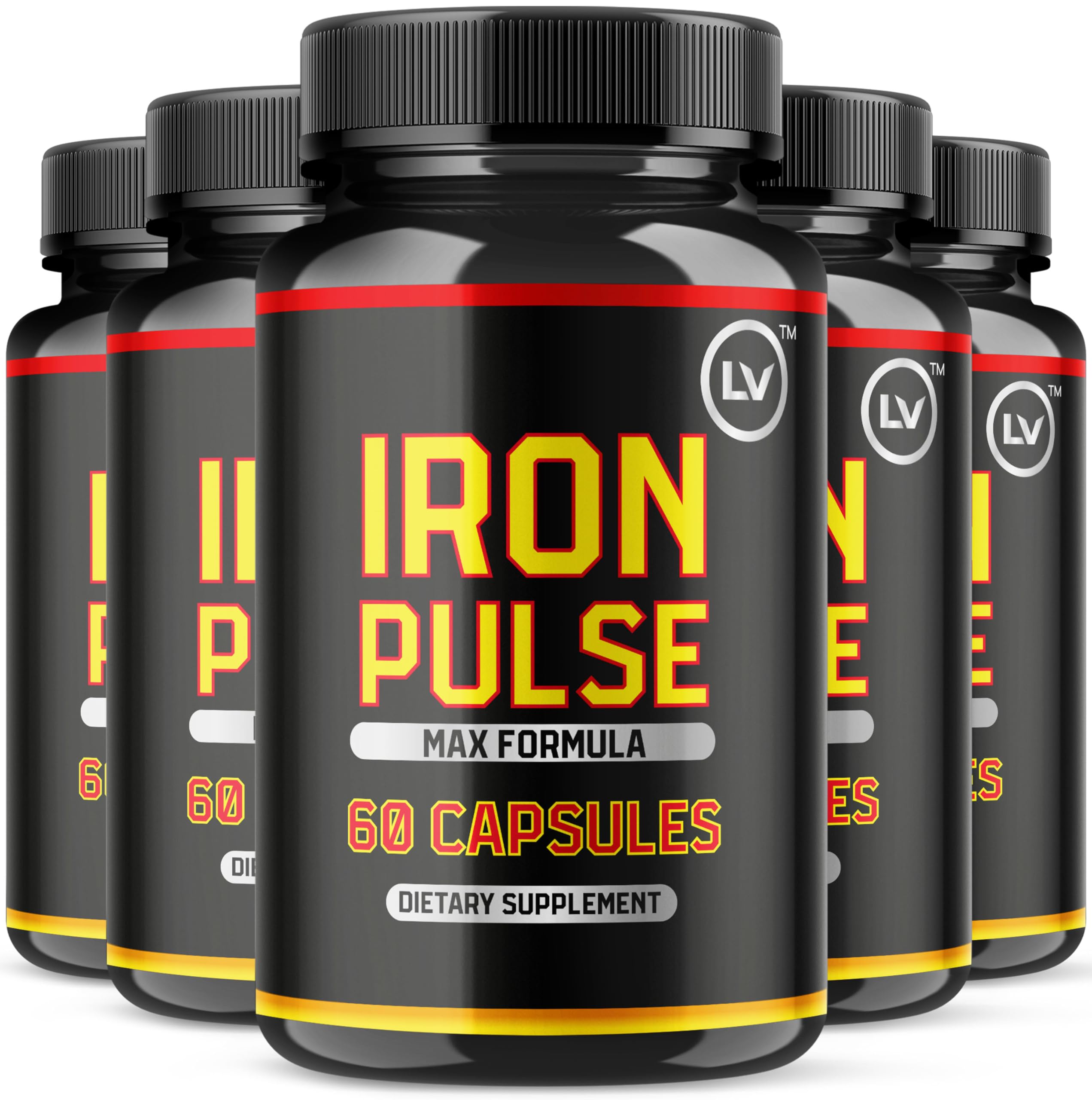 LIVORKA IronPulse capsules bottle close-up for daily iron support