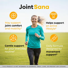 LIVORKA Joint Sana bottle side note shows natural ingredients and dosage guidance