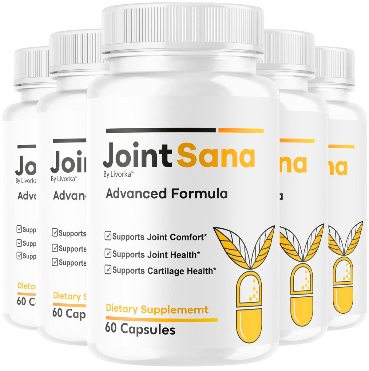 LIVORKA Joint Sana bottle with capsules for daily joint support