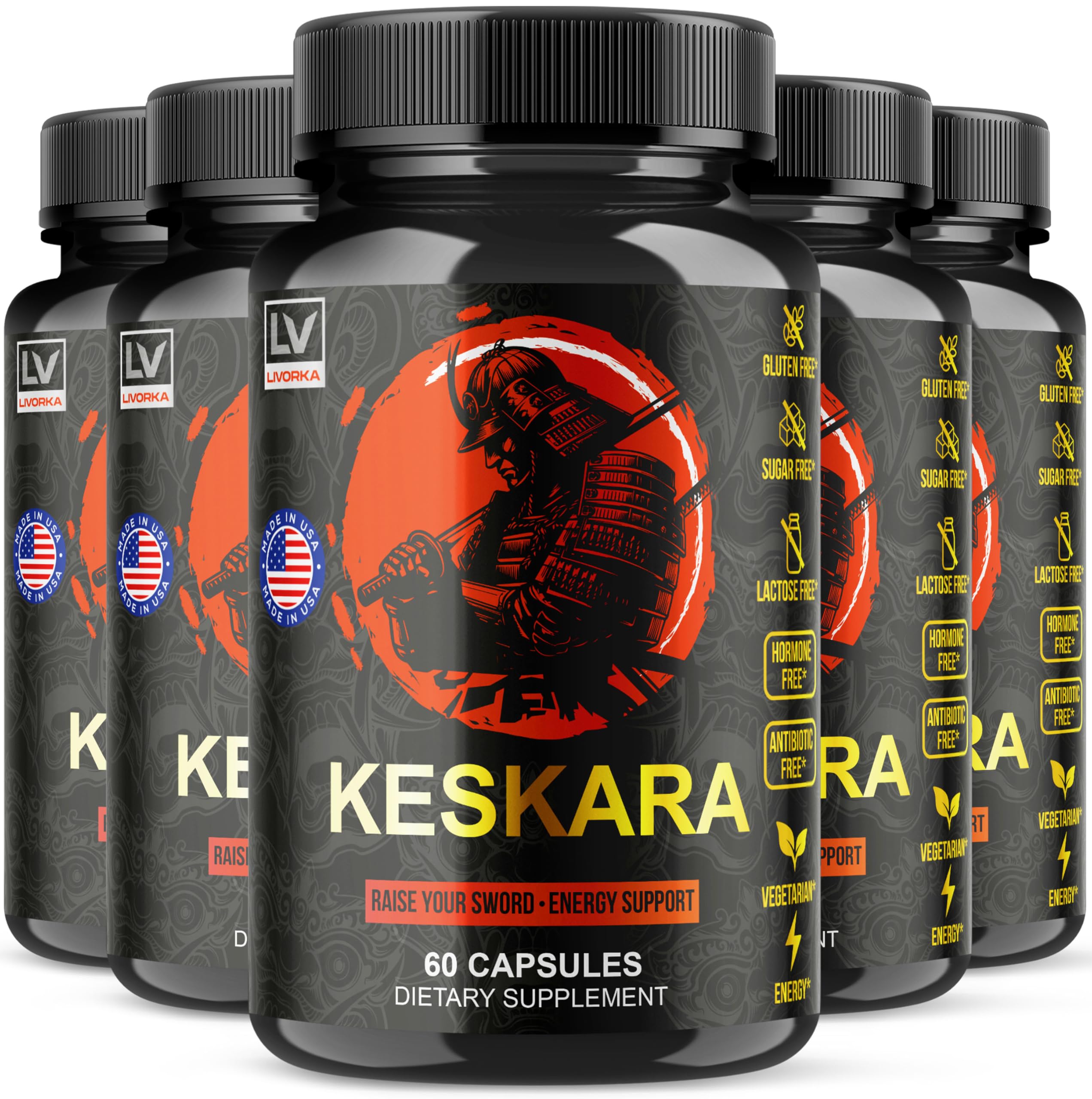 LIVORKA Keskara pills box-front showing all-natural formula for daily use