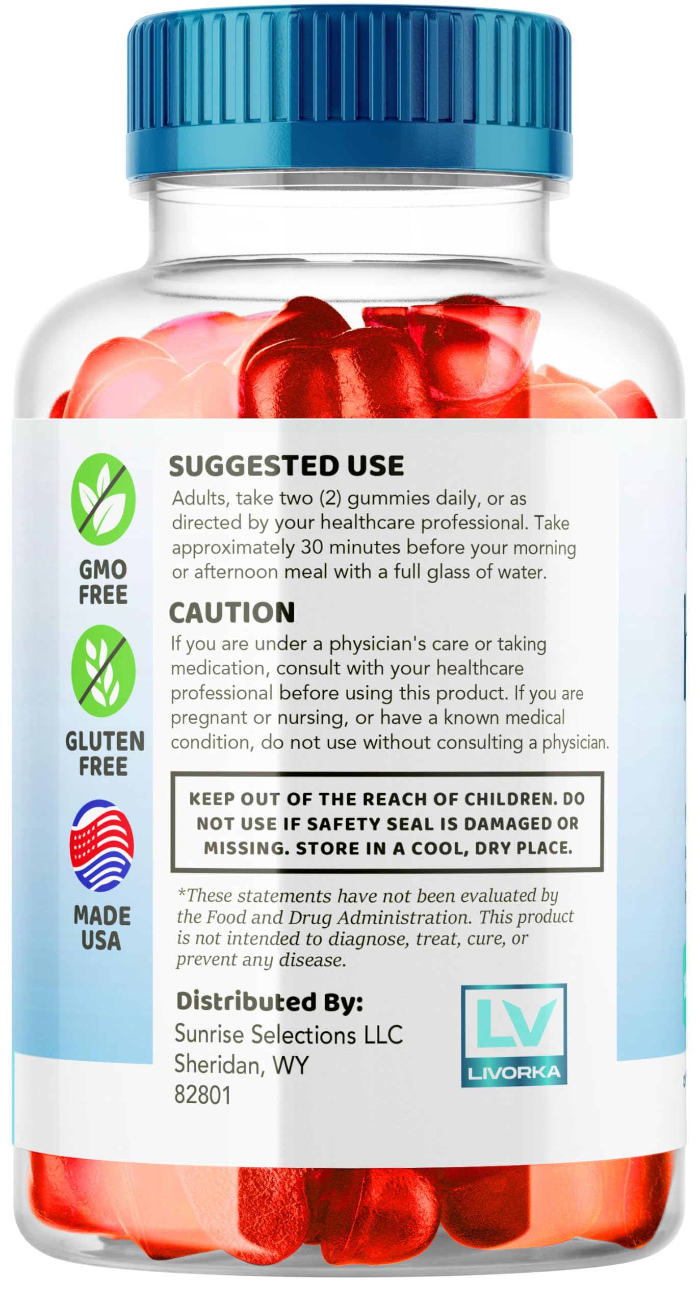LIVORKA Keto Genesis ACV Gummies pouch displays travel-friendly packaging
