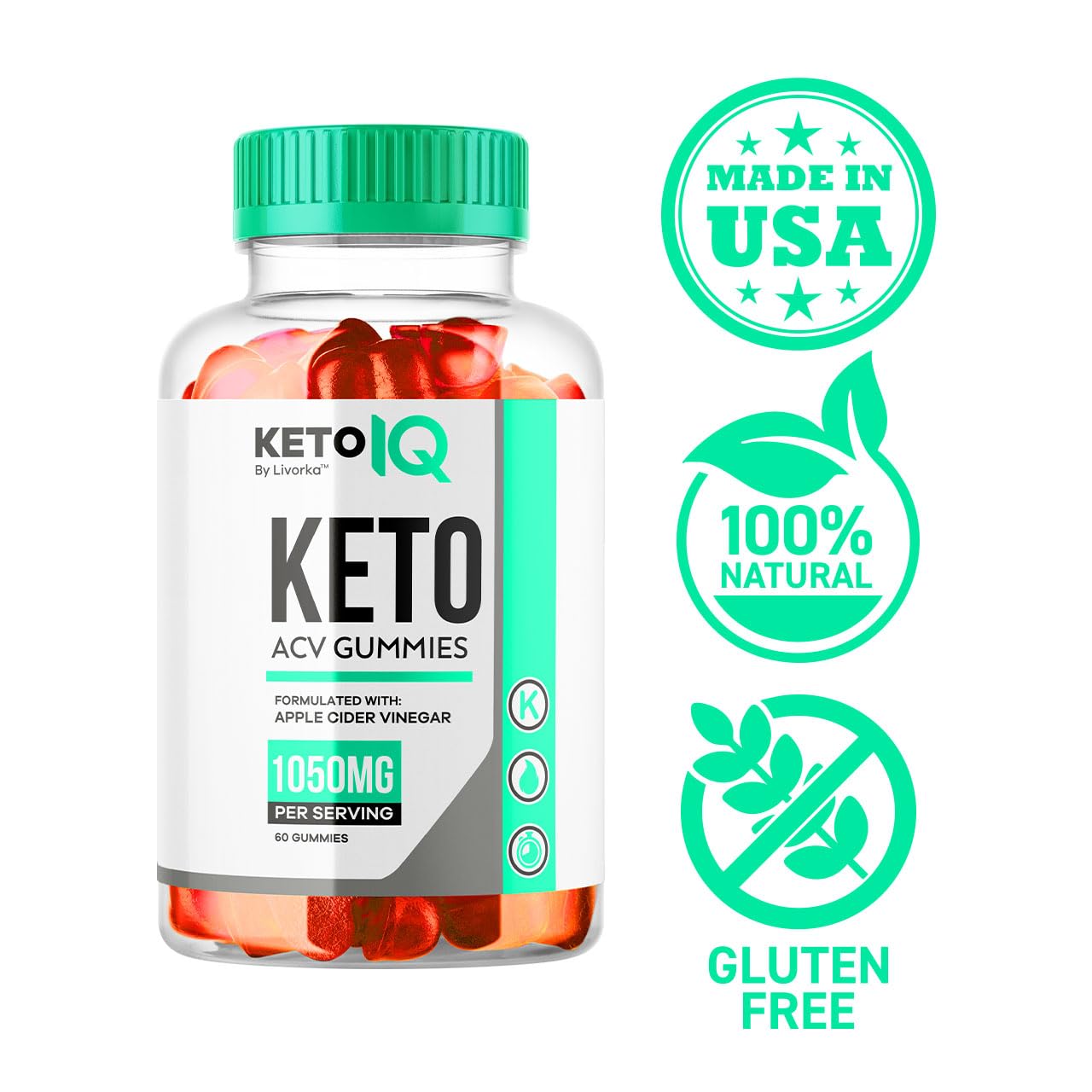 LIVORKA Keto IQ Gummies two-pack value assembly.