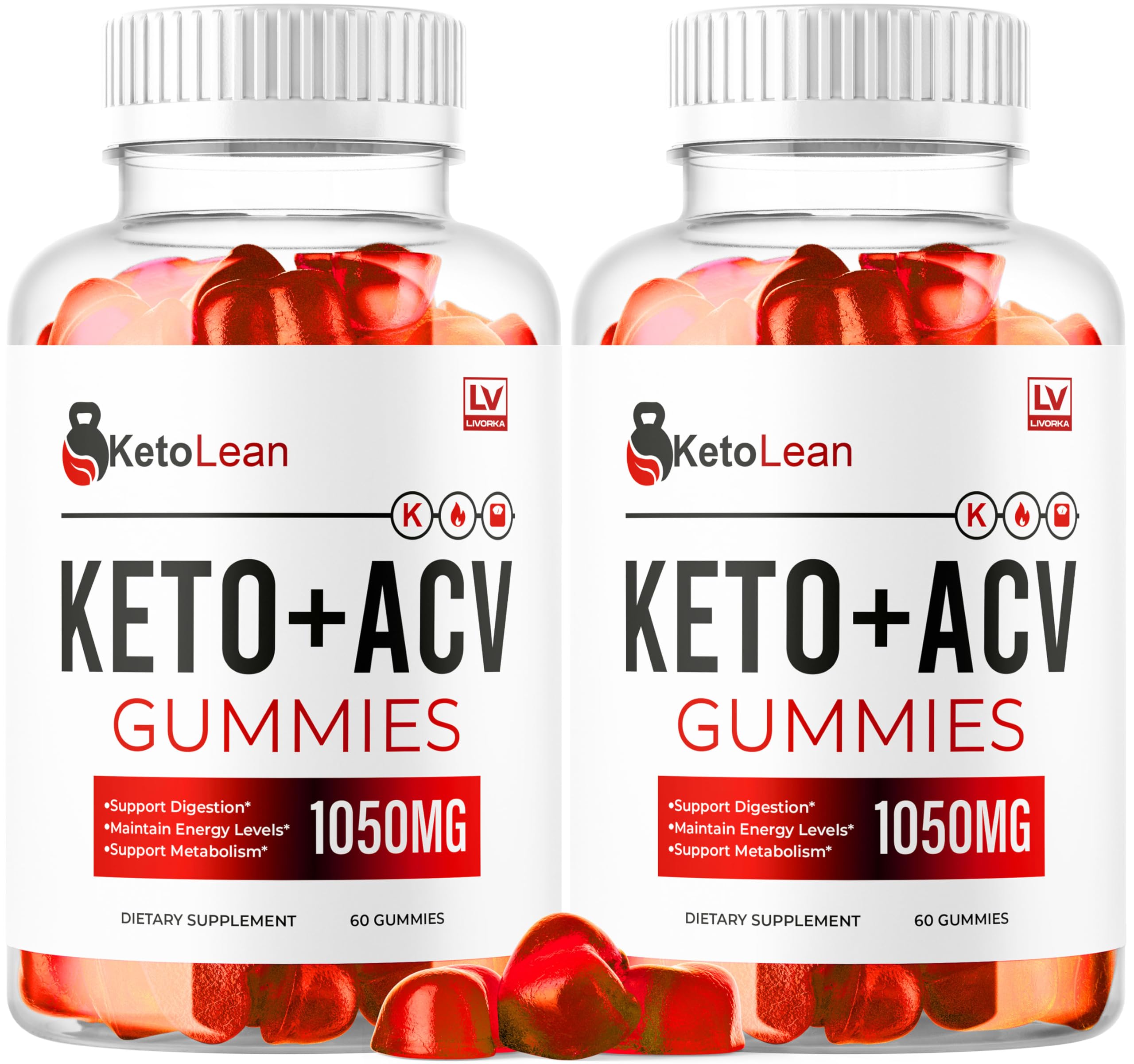 LIVORKA Keto Lean ACV Gummies bottle for easy daily use.