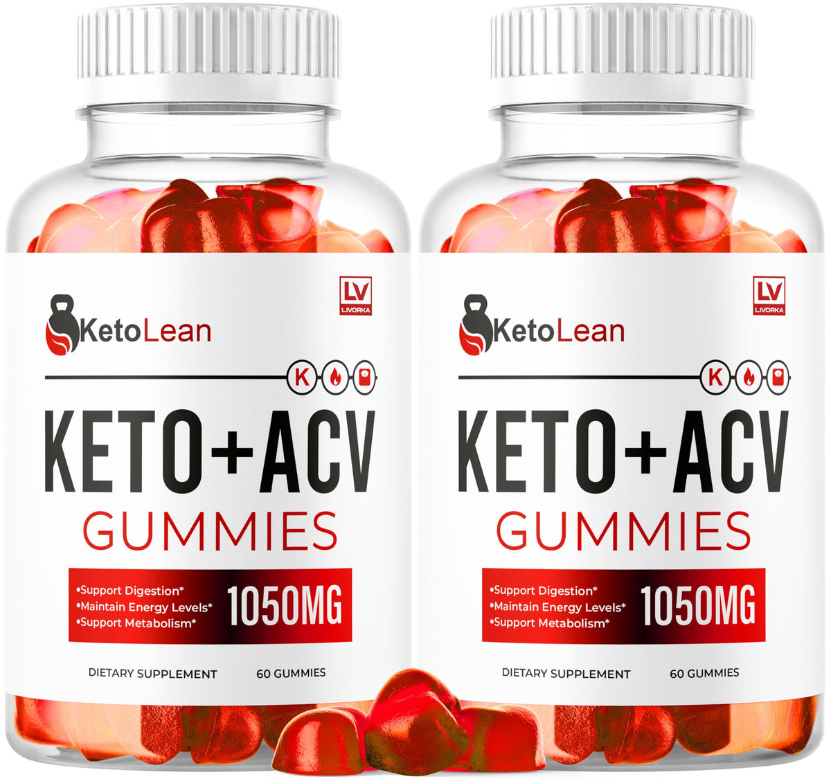 LIVORKA Keto Lean ACV Gummies bottle for easy daily use.