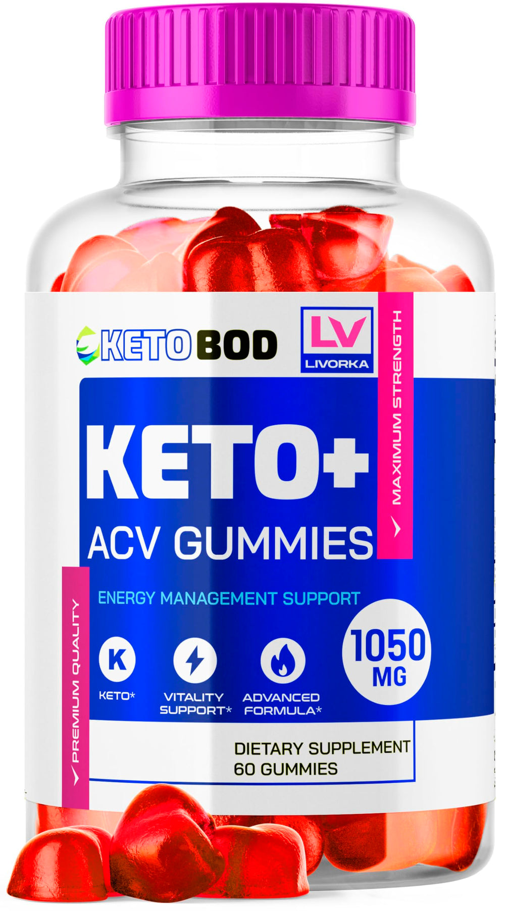LIVORKA KetoBOD bottle for convenient keto-friendly support.
