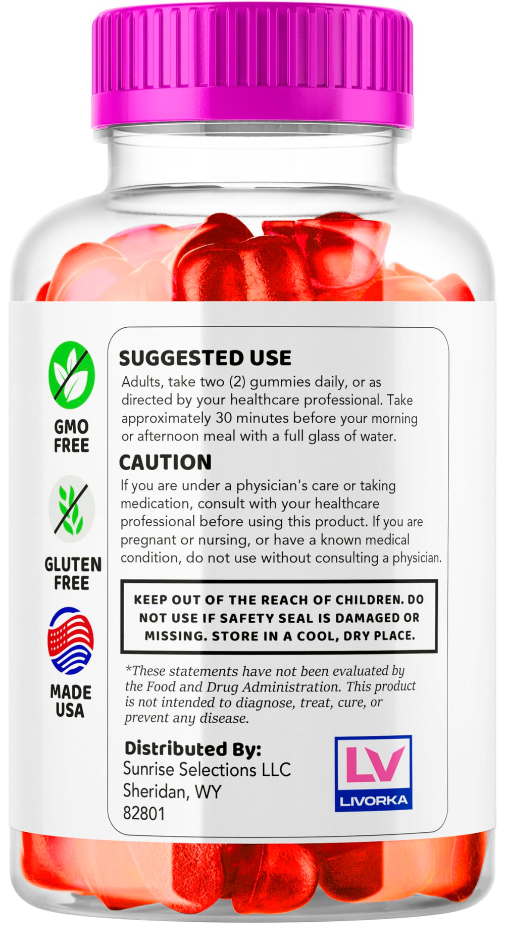 LIVORKA KetoBOD ingredients with ACV blend.