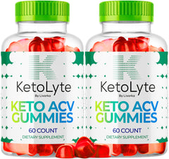 LIVORKA KetoLyte ACV Gummies bottle front, vibrant texture, for daily wellness support.