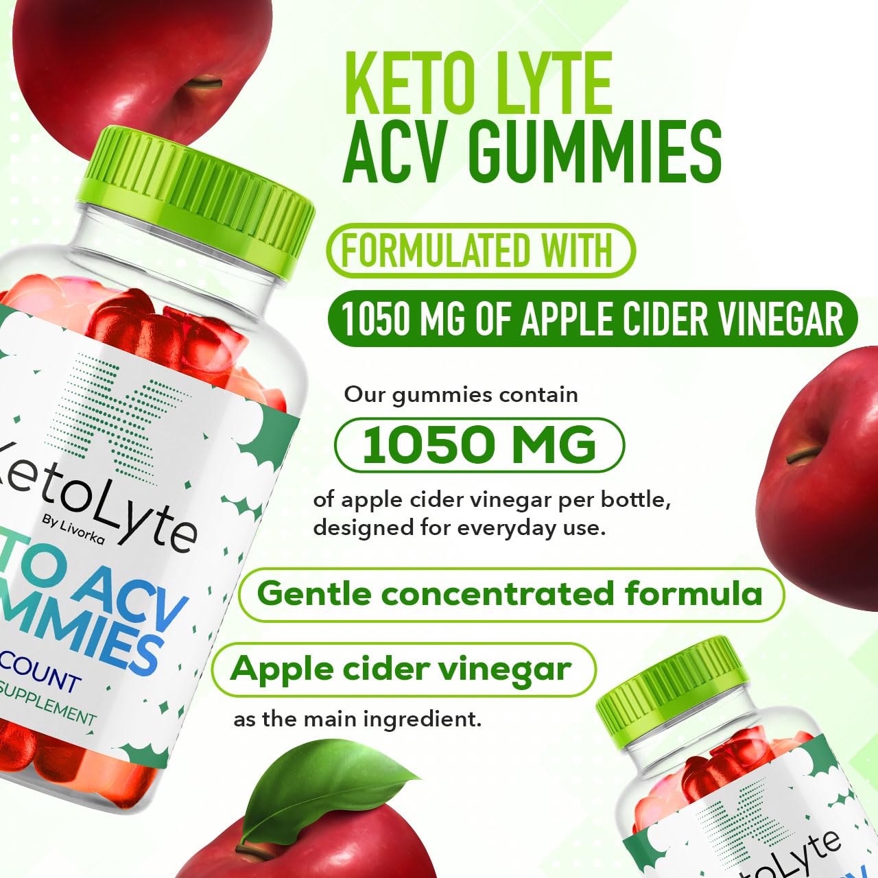 LIVORKA KetoLyte ACV Gummies ingredients list highlights natural components for a clean, convenient daily option.