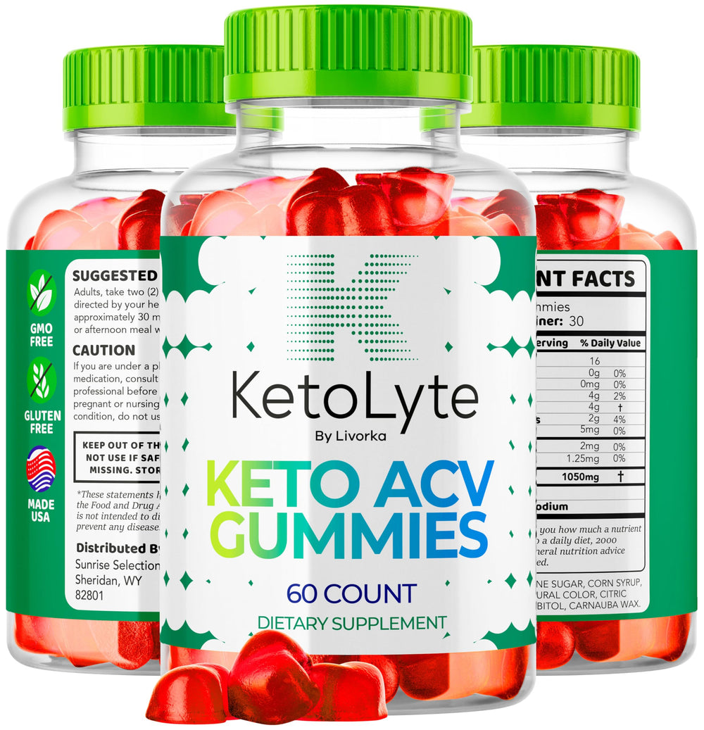 LIVORKA KetoLyte ACV Gummies nutrition facts panel highlights calories and ingredients.