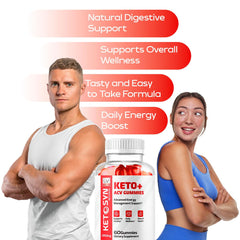 LIVORKA Ketosyn Keto ACV Gummies bottle highlighting the apple cider vinegar blend