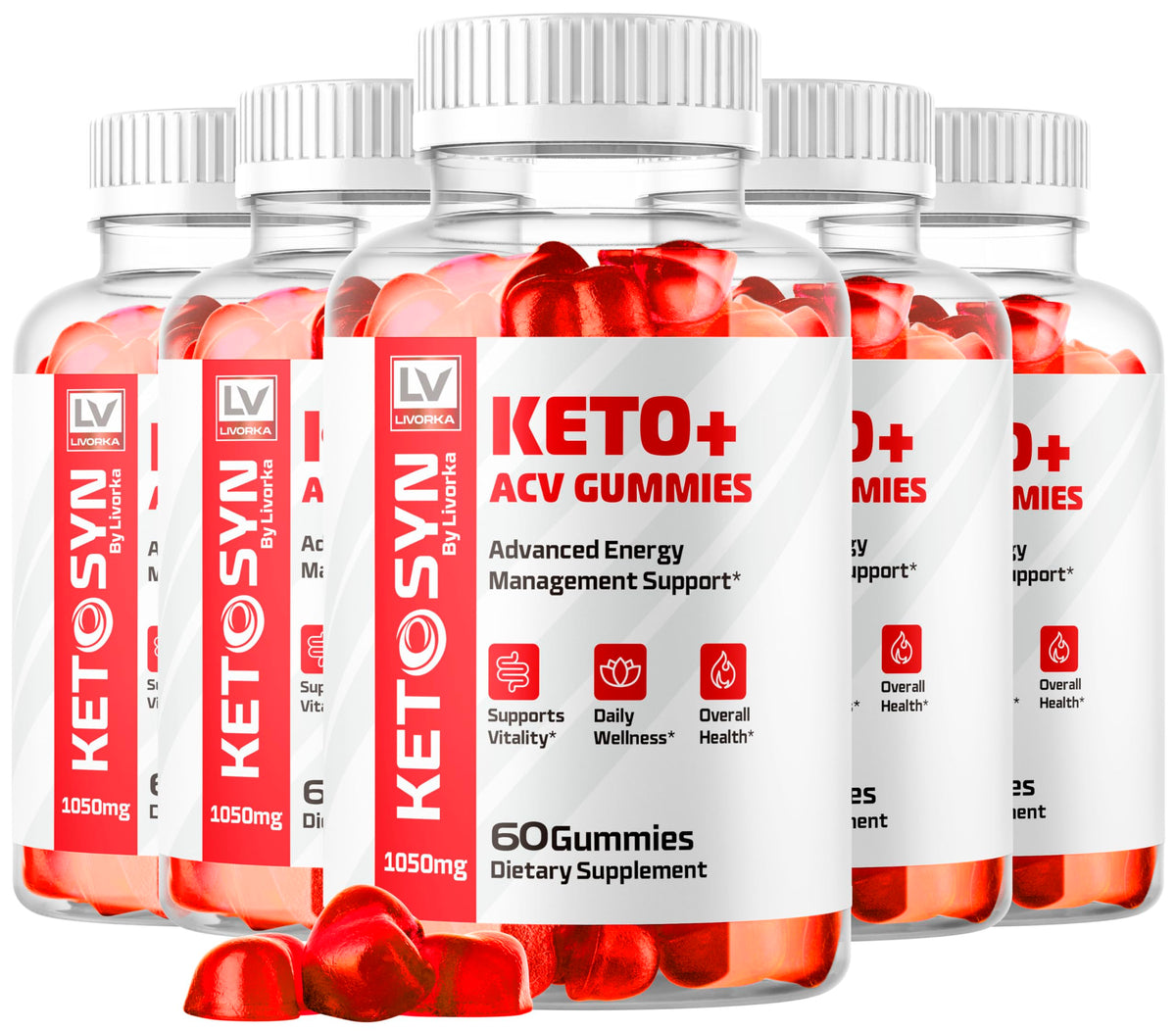 LIVORKA Ketosyn Keto Gummies bottle for easy daily use and dosage reminders