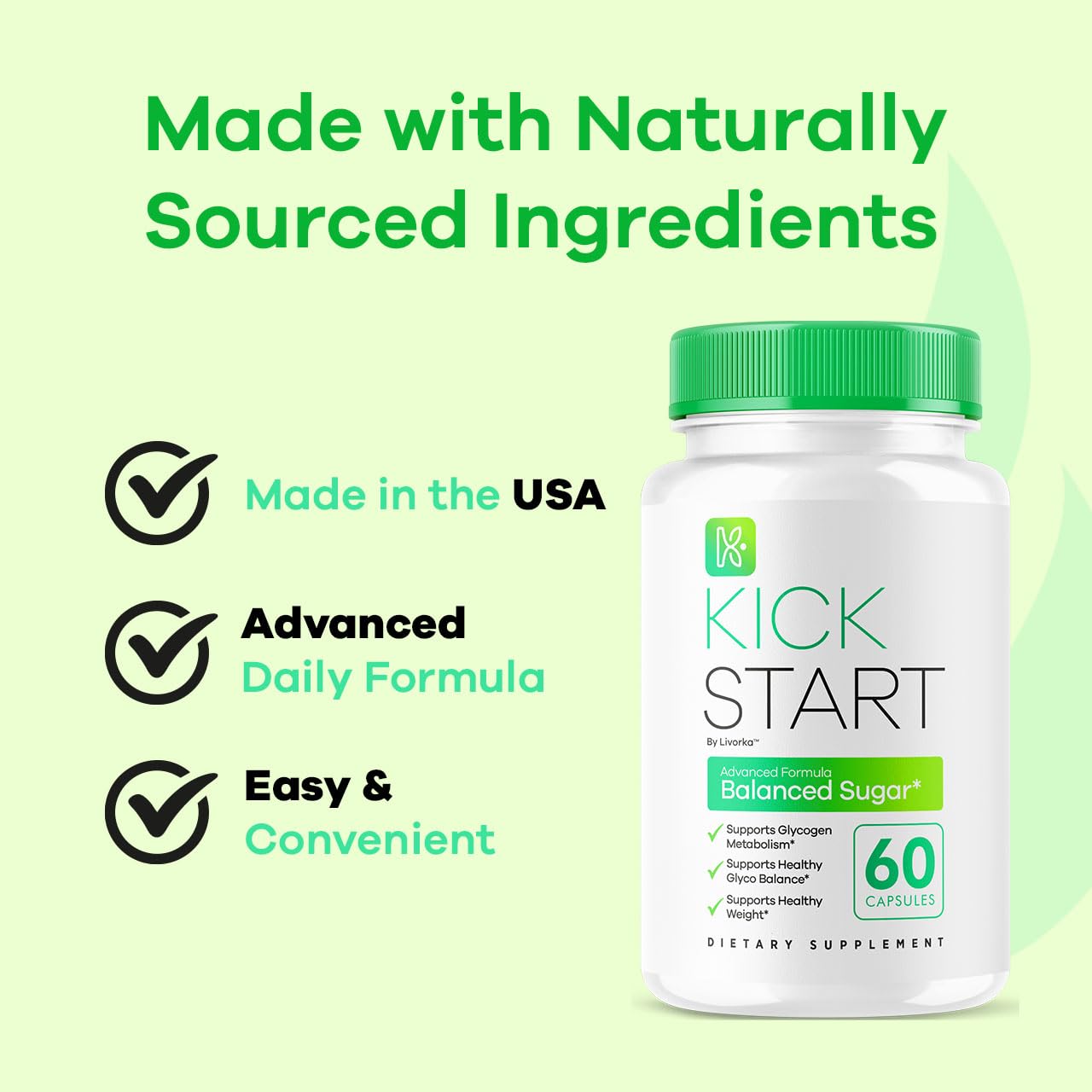 LIVORKA Kick Start Glyco Optimizer packaging box on table suggests convenient daily use