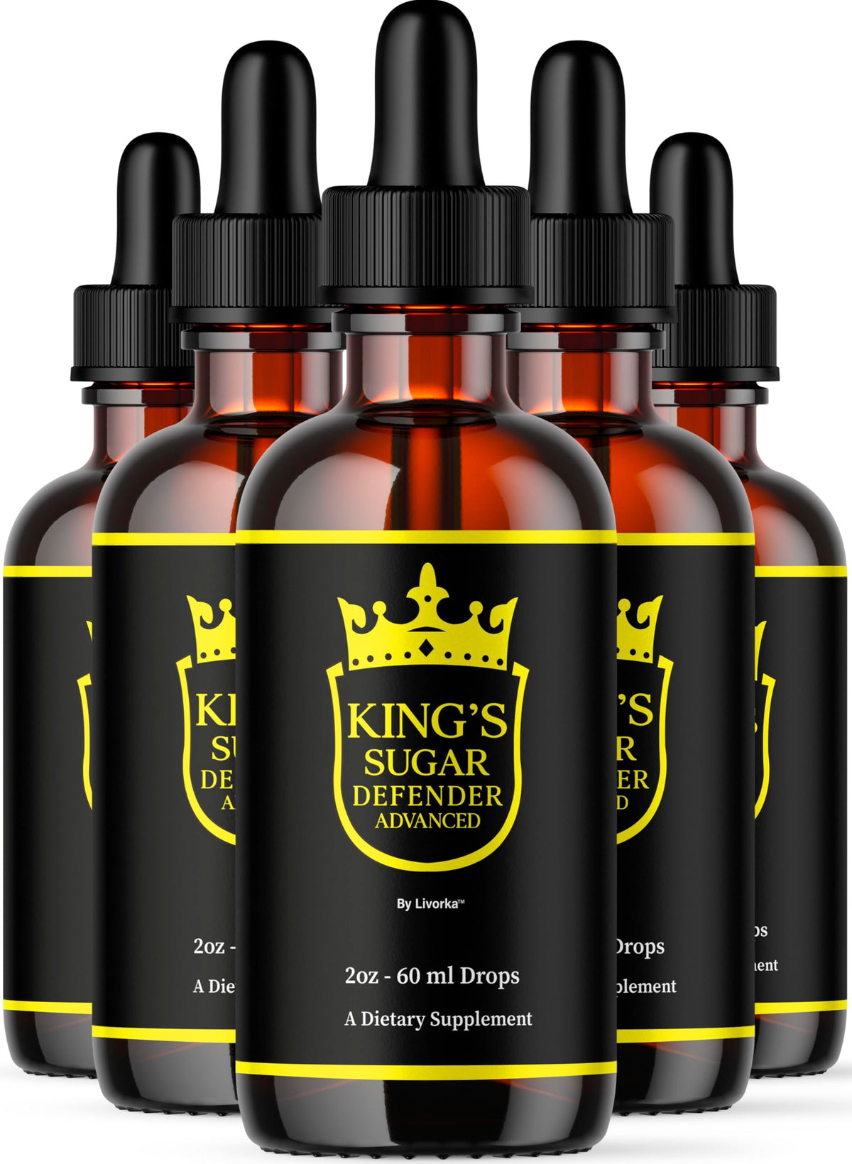 LIVORKA Kings Sugar Defender bottle front view for daily wellness routine.