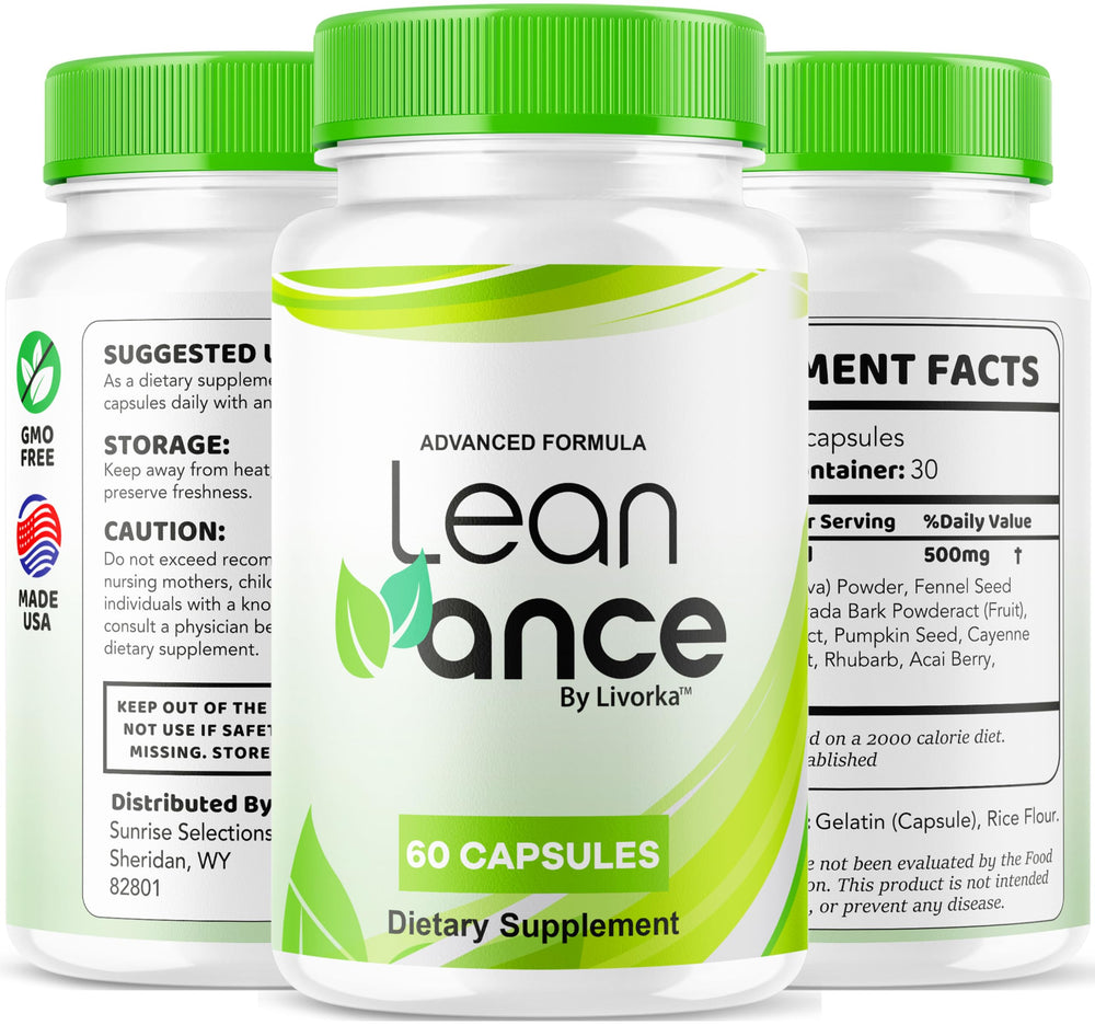 LIVORKA LeanVance bottle beside a notebook for wellness planning