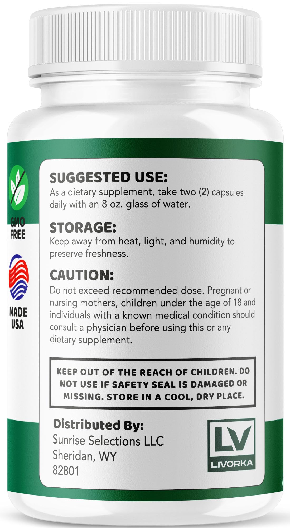 LIVORKA Libonex bottle close-up showing capsules for regular daily use