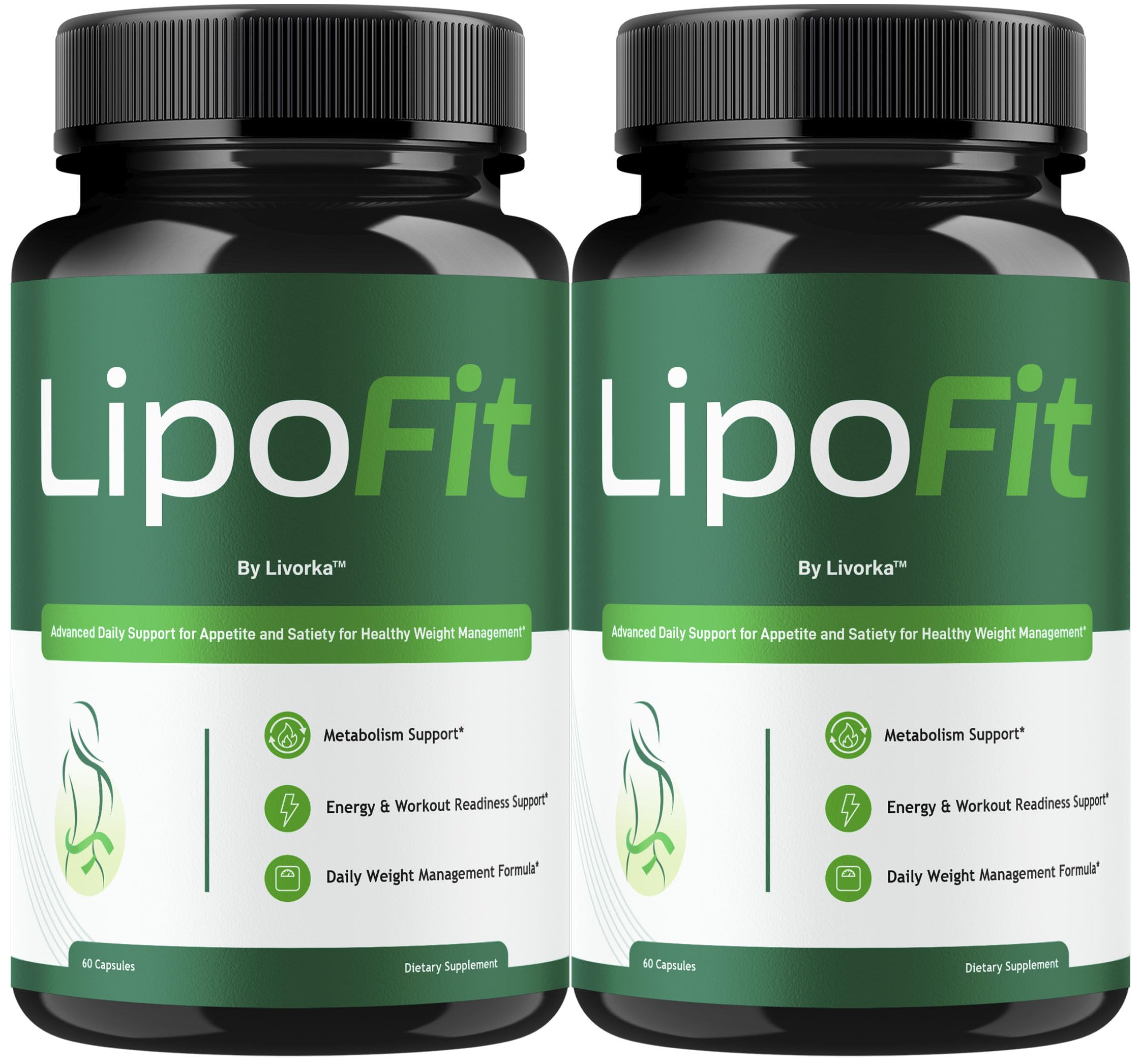 Livorka Lipo Fit bottle front—official formula for daily wellness.