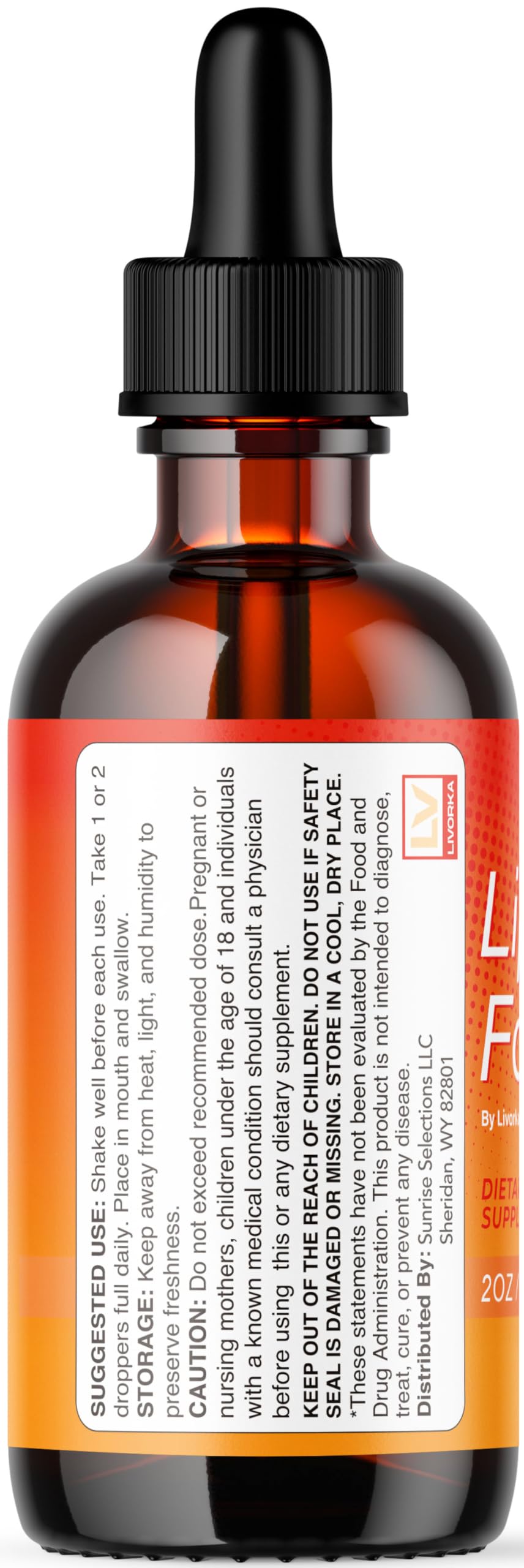 LIVORKA LipoForme Drops ingredients panel communicates transparency and quality