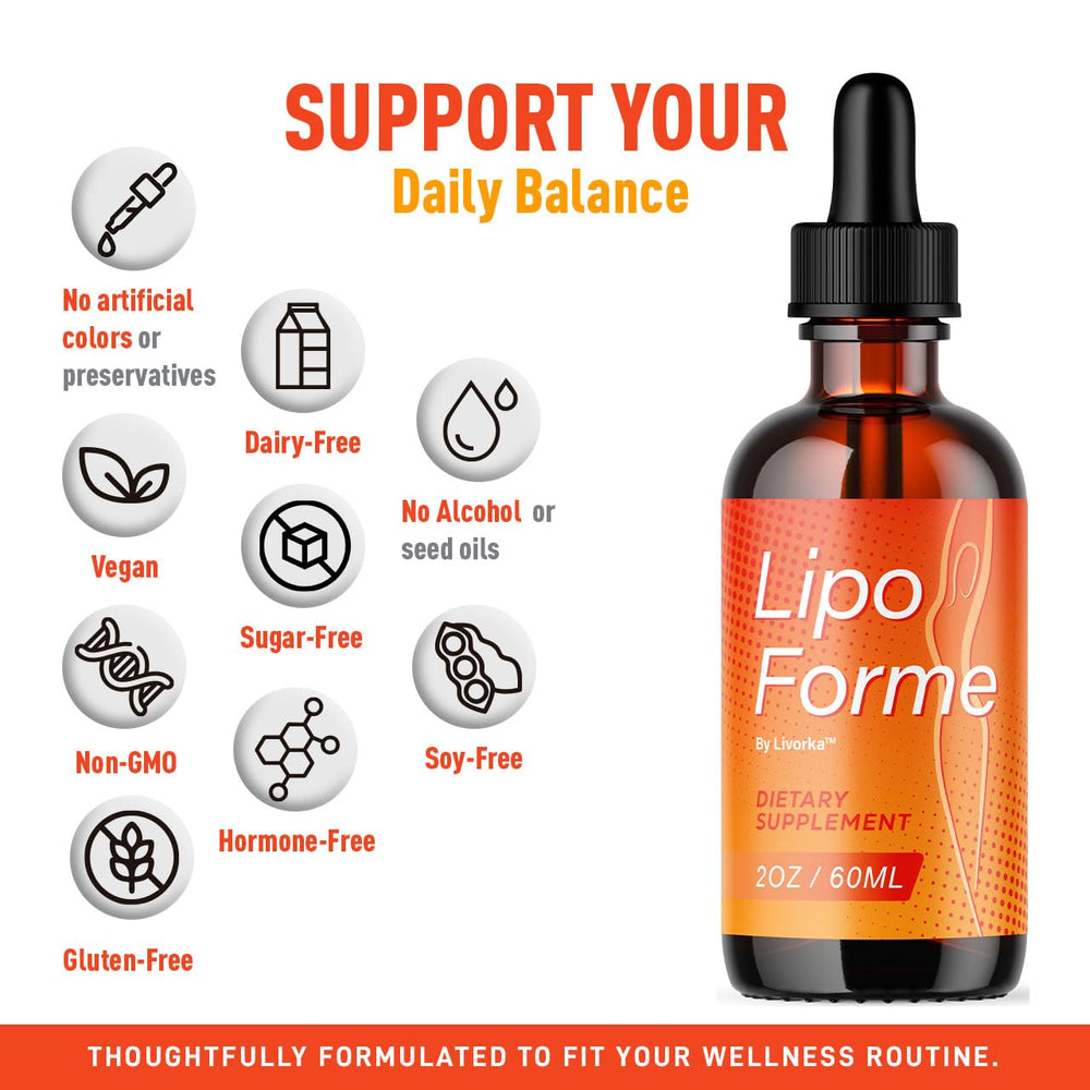 LIVORKA LipoForme Drops label details premium ingredients for informed decisions