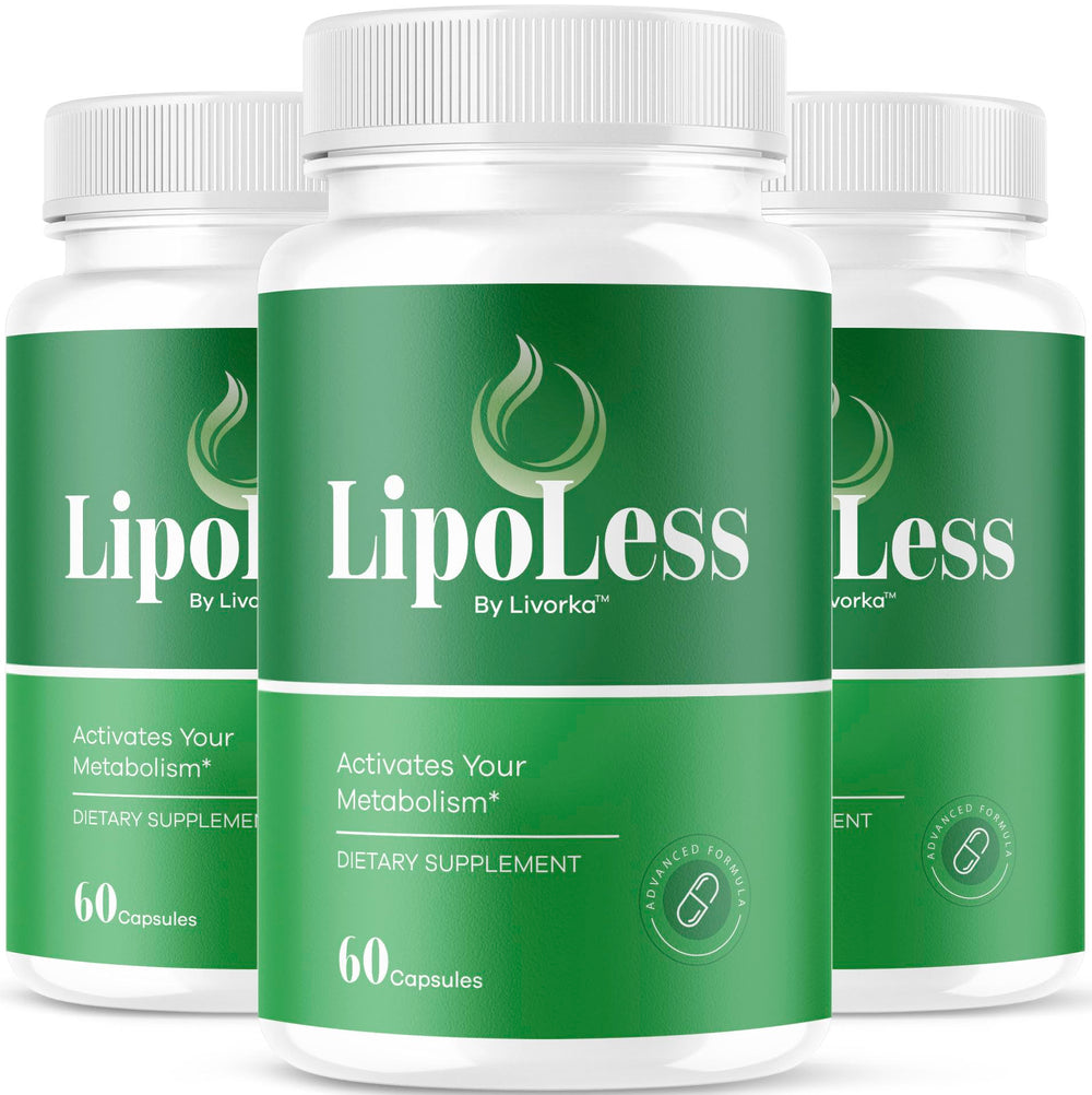 LIVORKA Lipoless bottle front, premium packaging for daily wellness.