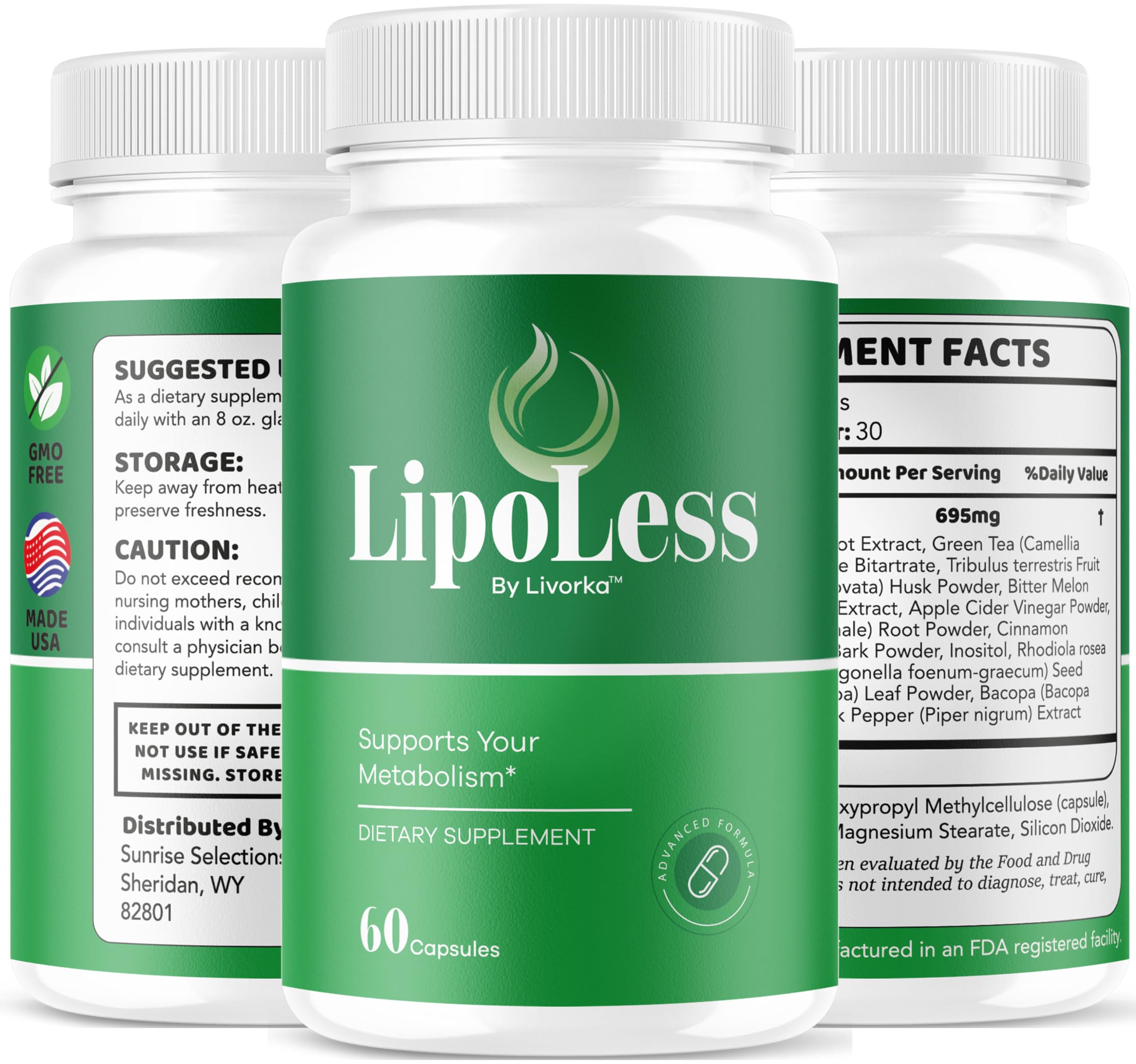 LIVORKA Lipoless bottle on desk suggesting an easy everyday habit.