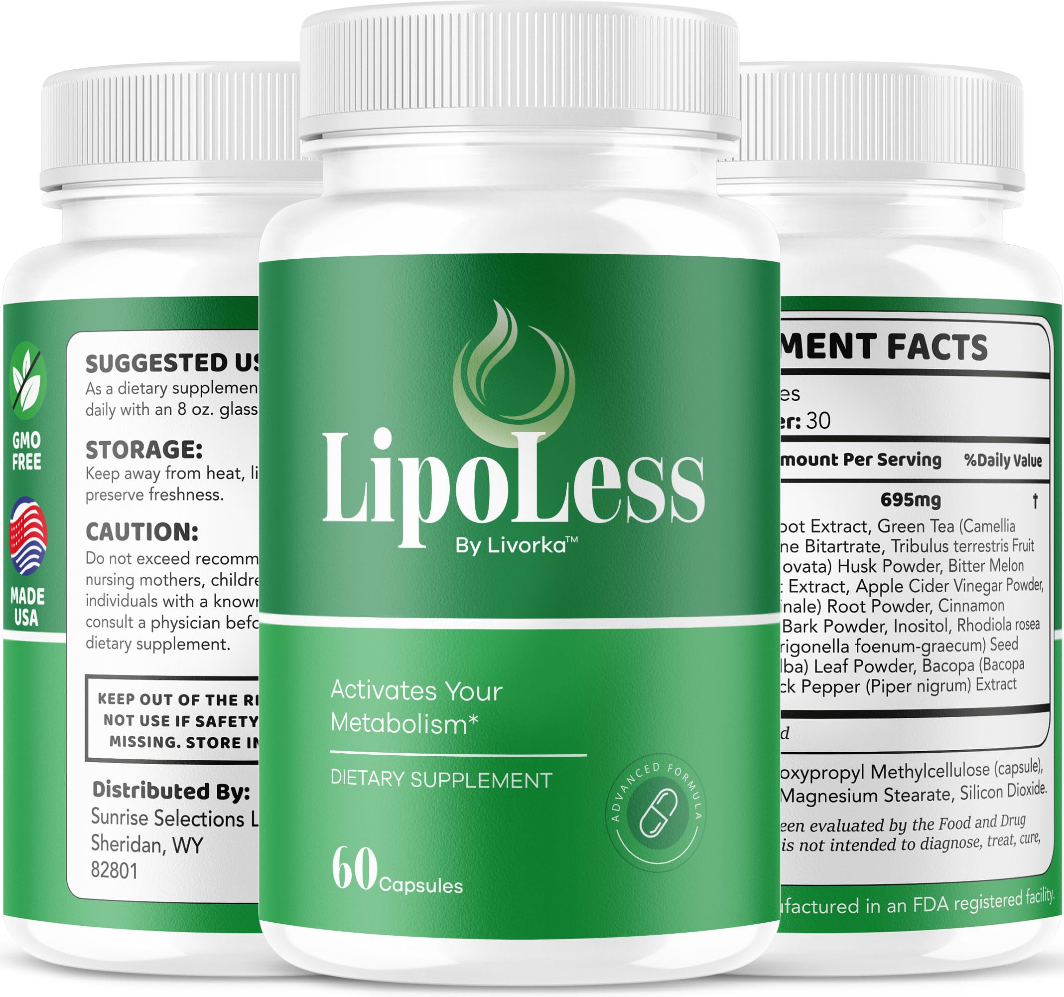 LIVORKA Lipoless bottle in gym bag ready for daily activity.